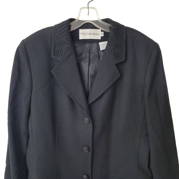 JH Collectibles Black Blazer with Appliqued Accents - Picture 3 of 8